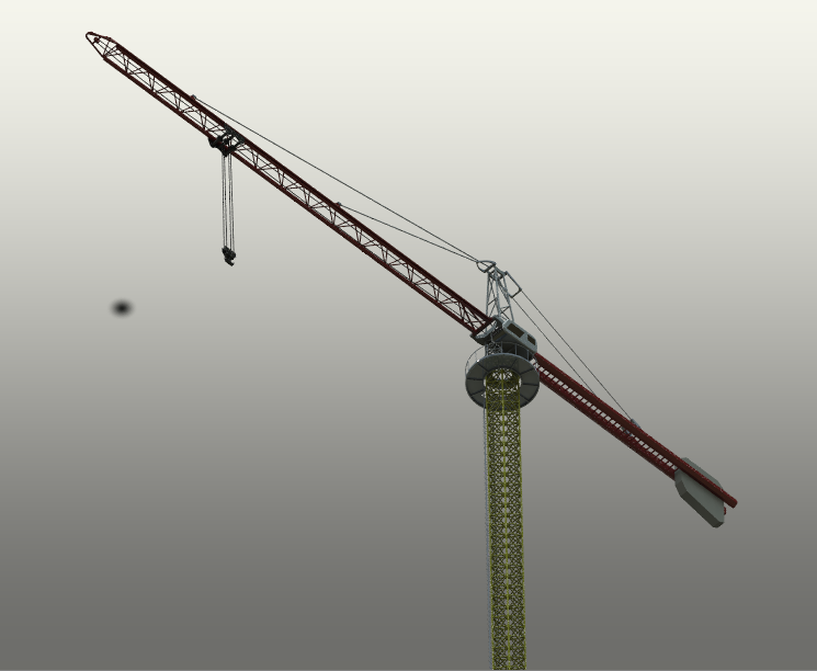 tower crane塔式起重机3D数模图纸 STEP格式